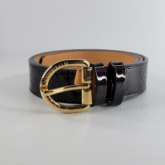 LOUIS VUITTON Monogram Vernis Patent Leather Belt 80cm 32 Inch - Picture 1 of 9